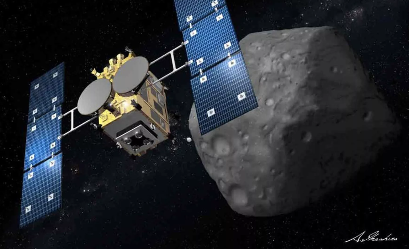 La nave espacial japonesa Hayabusa 2 se acerca a bombardear un asteroide