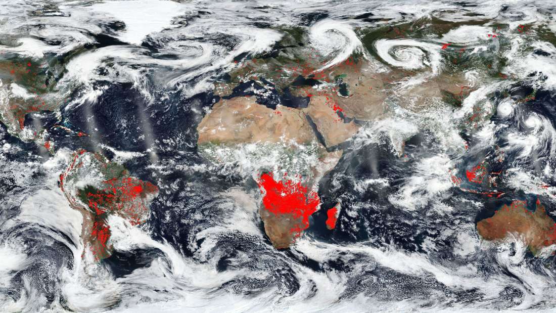 Esta increíble imagen de la NASA revela qué partes del mundo se encuentran en llamas