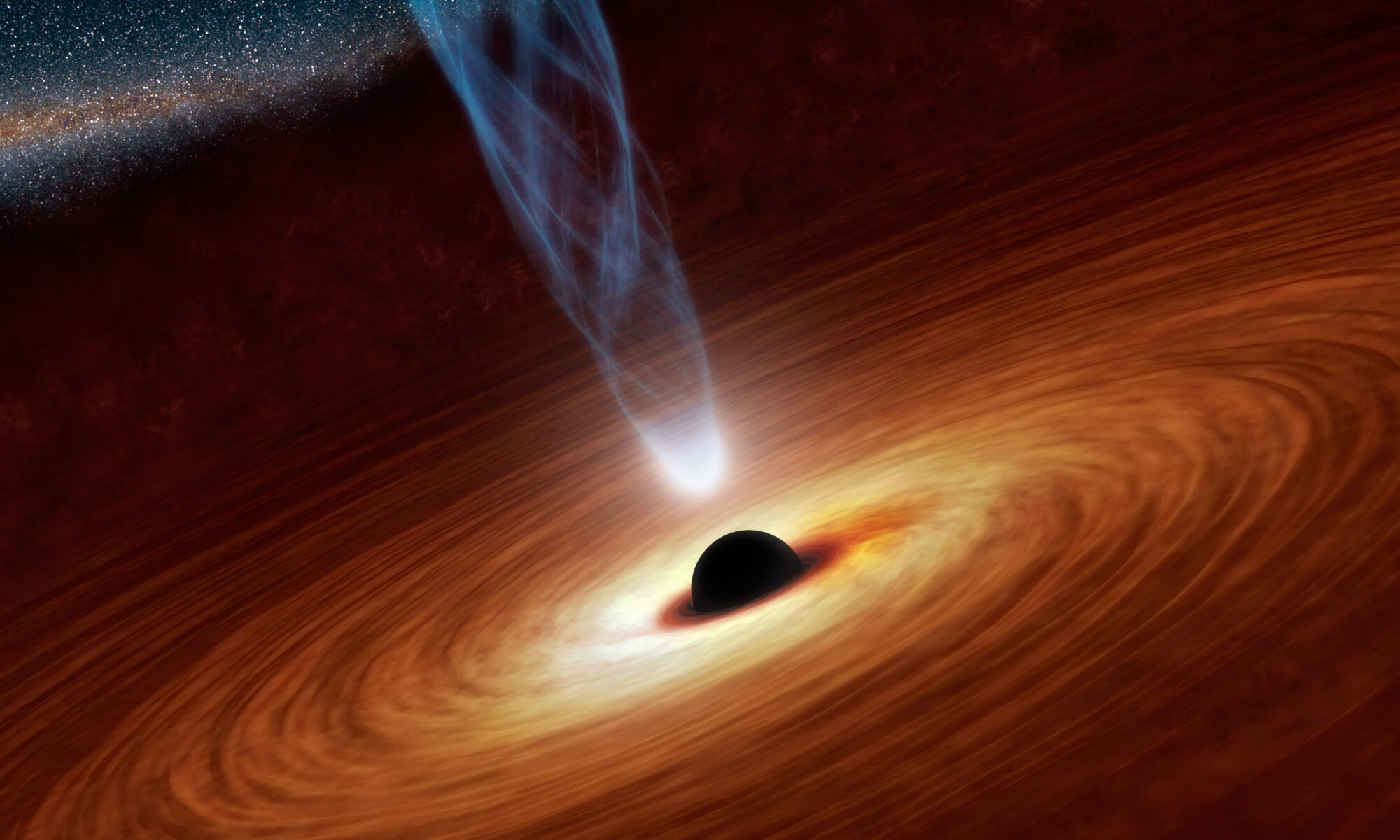 Los agujeros negros podrían tener núcleos de energía oscura