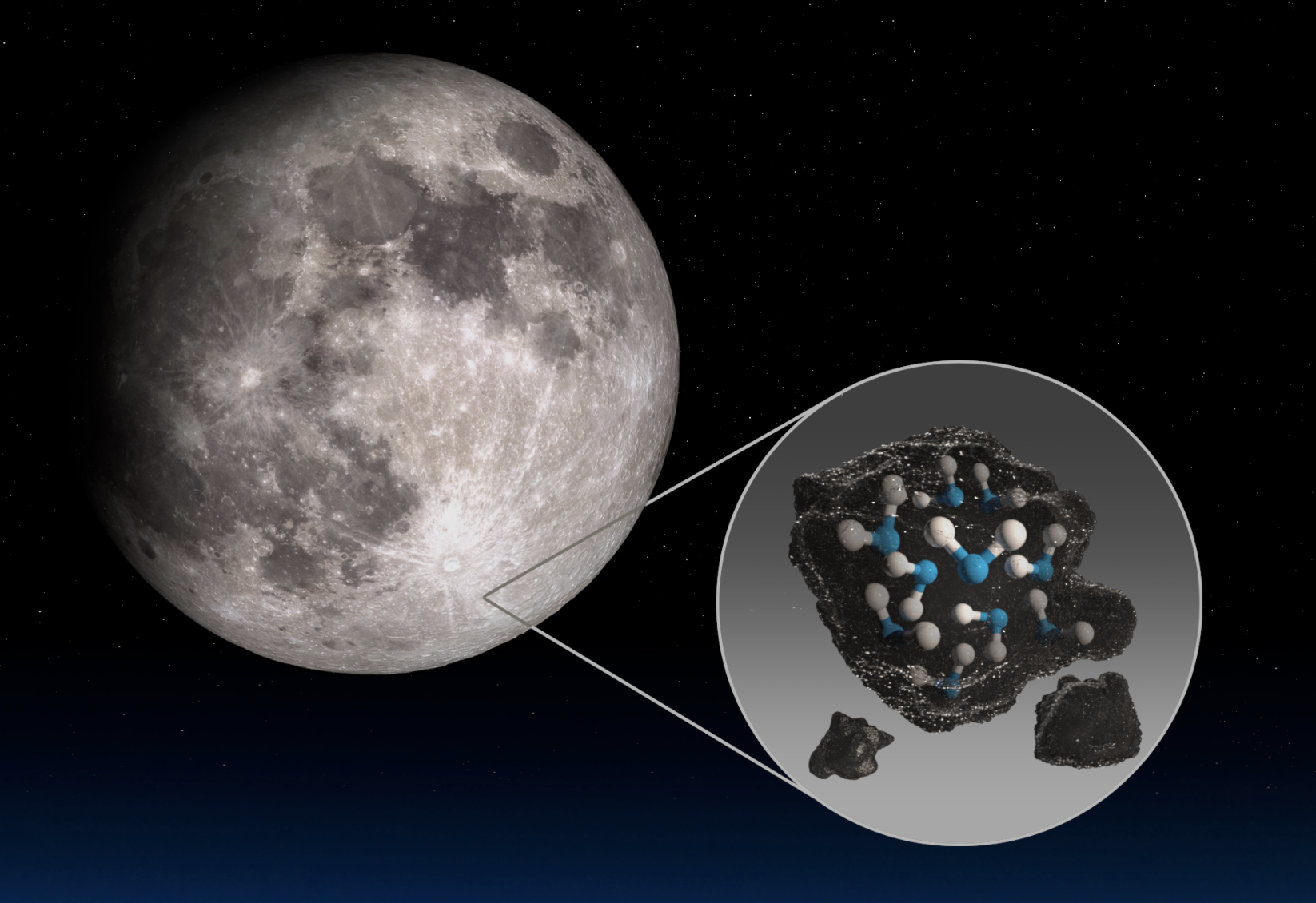 LA NASA confirma la presencia de agua en la Luna