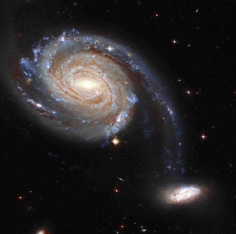 El telescopio Hubble detecta a una galaxia en proceso de “engullir” a otra