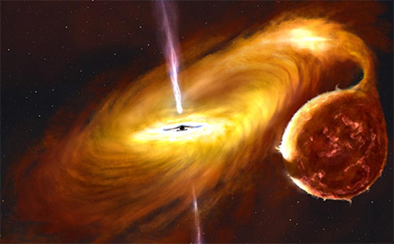 Astrónomos encuentran un disco de acreción curvado alrededor de un agujero negro en un sistema binario
