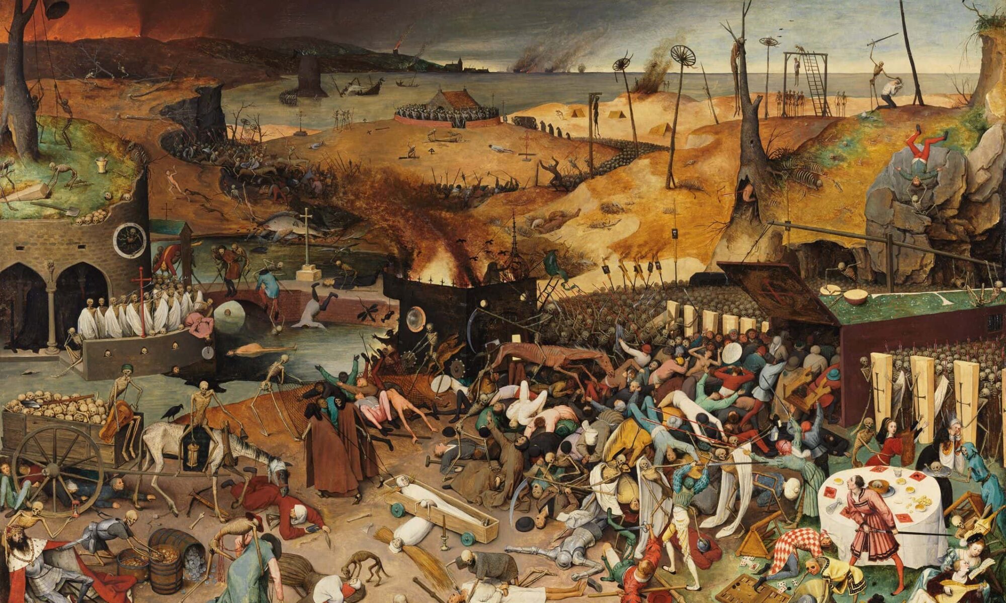 (El triunfo de la muerte, óleo de Peter Brueghel)