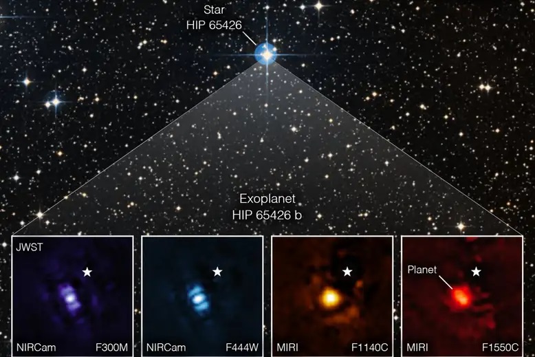 El James Webb revela su primera imagen de un exoplaneta