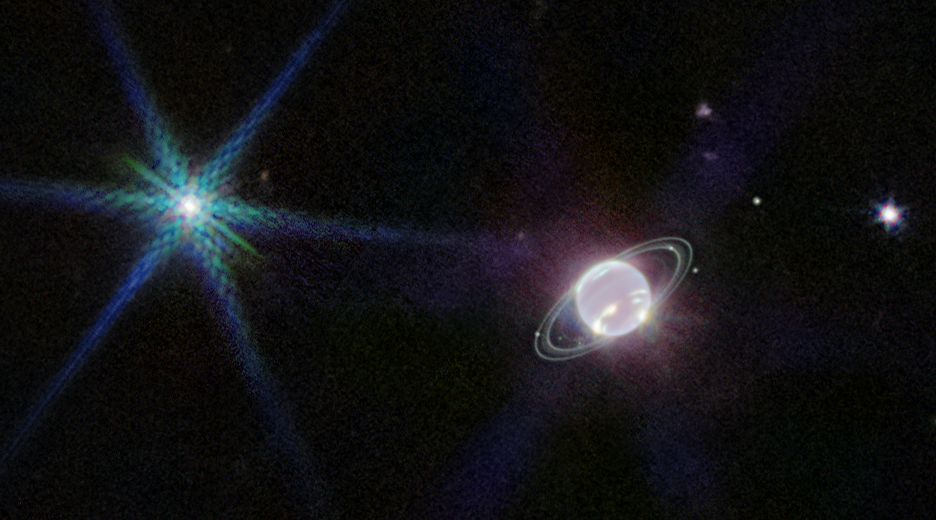 El James Webb capturó una increíble imagen de los anillos de Neptuno
