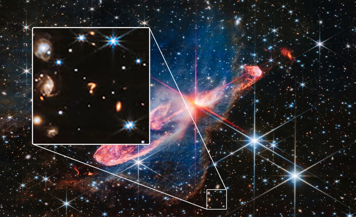 El telescopio James Webb capta una extraña formación “signo de interrogación” 