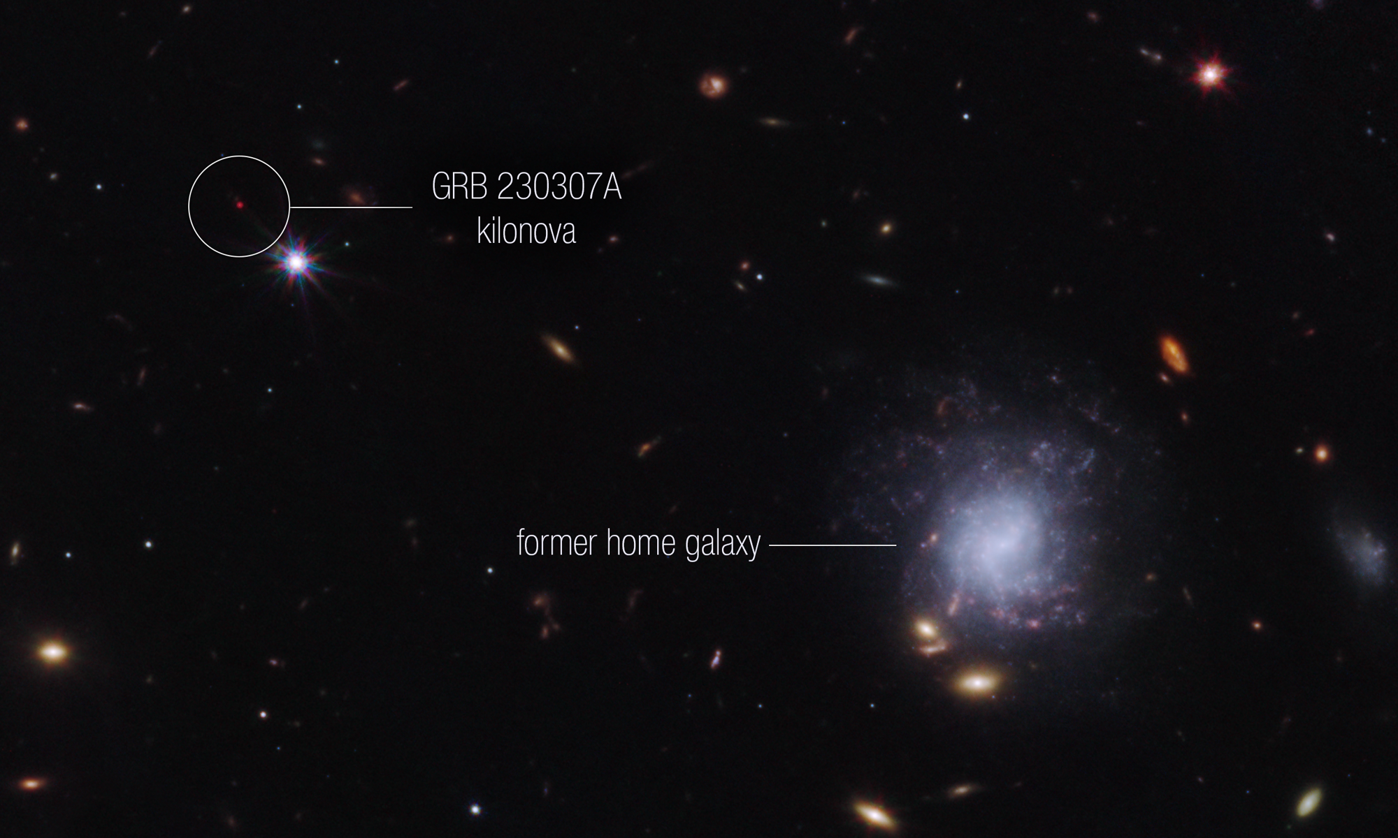El James Webb detecta por primera vez materiales pesados en una colisión de estrellas de neutrones 