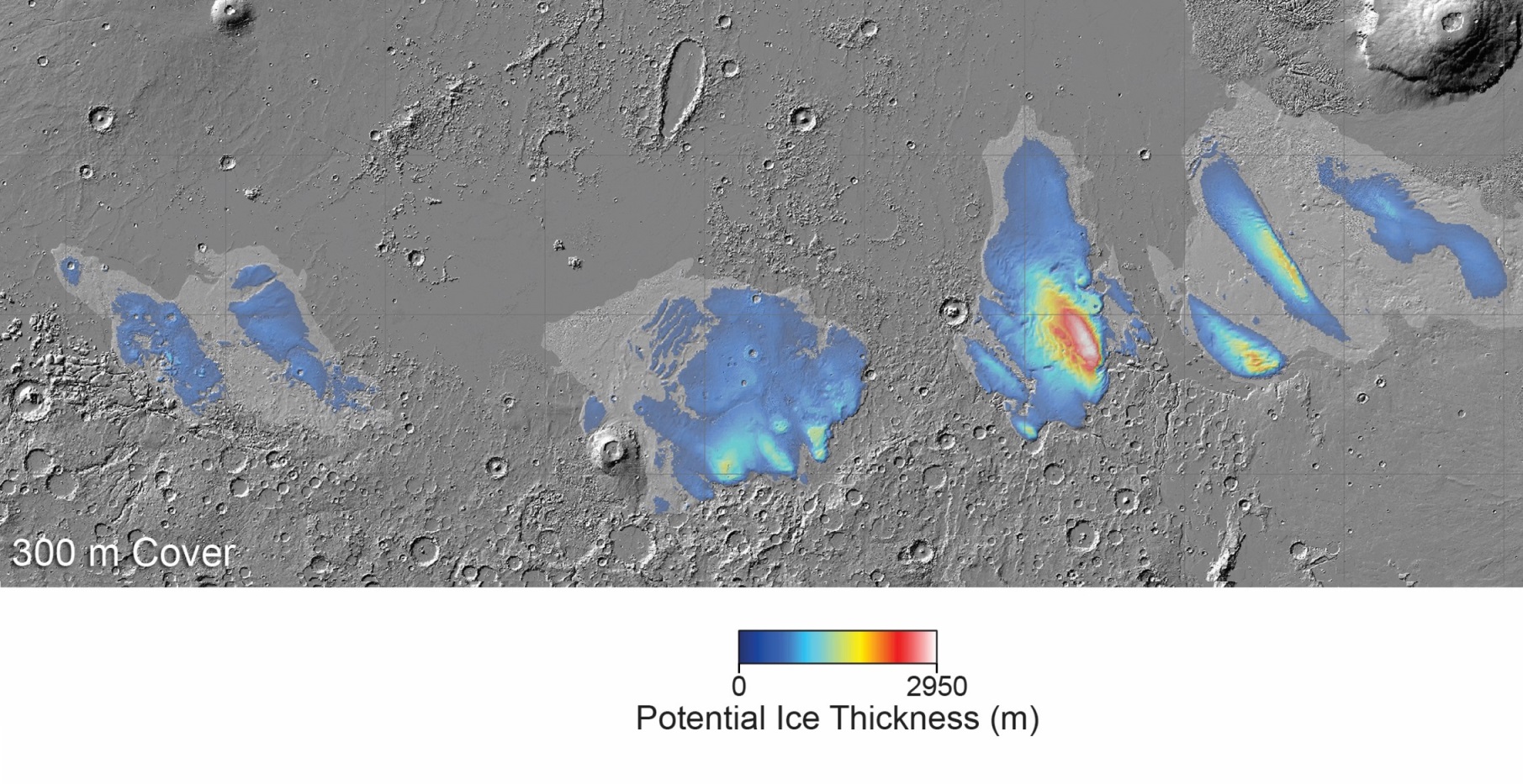 Investigadores encuentran señales de hielo en el ecuador de Marte